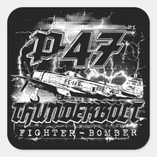 P-47 Thunderbolt Vierkante Sticker