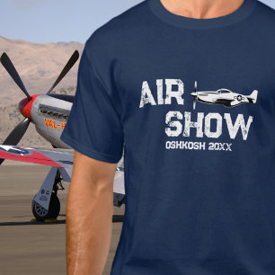 P-51 Antieke Vliegtuig Militair Veteraan WW2 Vlieg T-shirt
