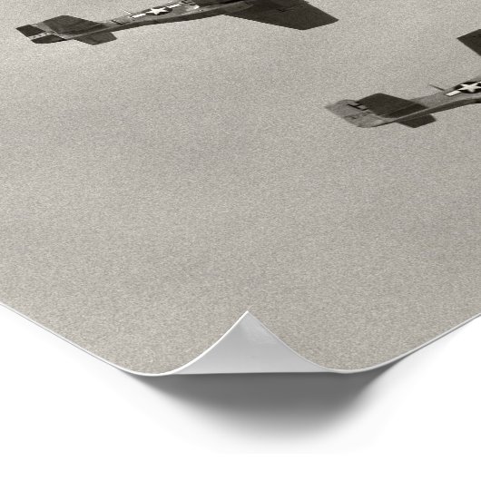 P-51 B en P51D Mustang Poster (Hoek)