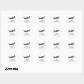 P-51 B Mustang Ronde Sticker (Vel)