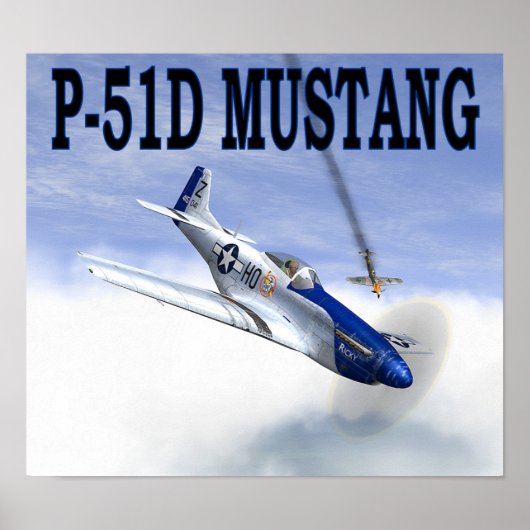 P-51 contre BF109 POSTER (Devant)