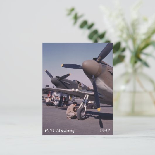 P-51 Mustang, 1942 Briefkaart (Staand voorkant)