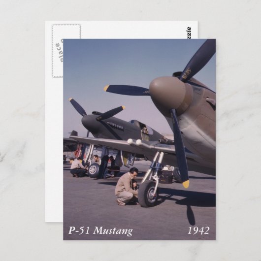 P-51 Mustang, 1942 Briefkaart (Voorkant / Achterkant)