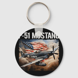 P-51 Mustang Amerikaans WW2 gevechtsvliegtuig P-51 Sleutelhanger