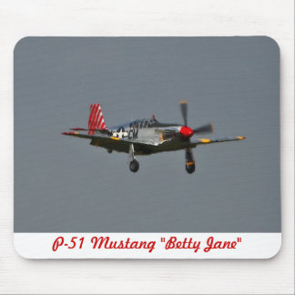 P-51 Mustang Betty Jane Mousepad Muismat