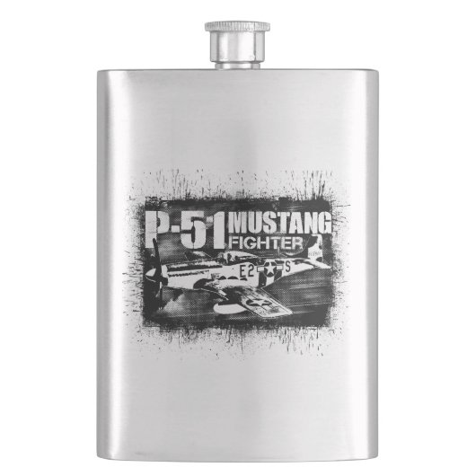 P-51 Mustang Classic Flask Heupfles (Voorkant)