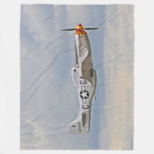 P-51 MUSTANG FLEECE DEKEN (Voorkant)
