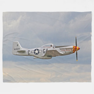 P-51 MUSTANG FLEECE DEKEN
