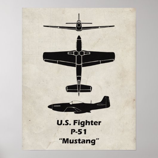 P-51 Mustang Poster (Voorkant)