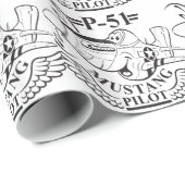 P-51 MUSTANG rc modelpiloot Cadeaupapier (Rol Hoek)