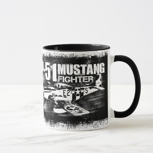 P-51 Mustang Ringer Coffee Mug (Droite)
