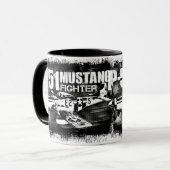 P-51 Mustang Ringer Coffee Mug (Devant gauche)