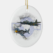 P-51 Mustang-vliegescorte Keramisch Ornament (Rechts)