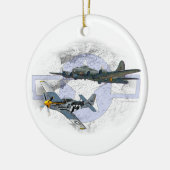 P-51 Mustang-vliegescorte Keramisch Ornament (Links)