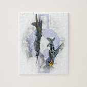 P-51 Mustang-vliegescorte Legpuzzel (Verticaal)
