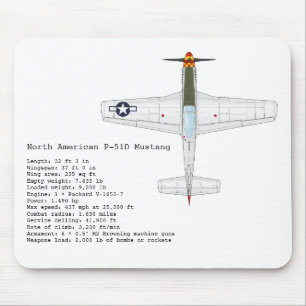 P-51D Mustang mousepad Muismat