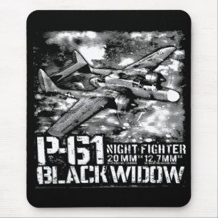 P-61 zwarte weduwe muismat