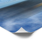 P 917 Blue and Orange Blueprint Perfect Poster (Hoek)