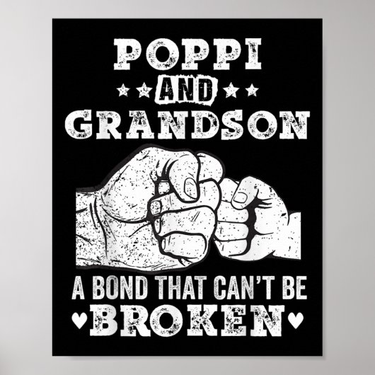 P And Grandson A Bond That Cant Be Broken Grandpa Poster (Voorkant)