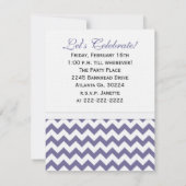 P & B Chevron Pattern 13th Birthday Invitation Kaart (Achterkant)