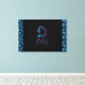 P Betaal Hebreeuwse Letter Bat Mitzvah Inlogbord Canvas Afdruk (Insitu (Houten vloer))