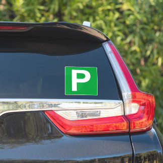 P Bord Groen/Witte Sticker