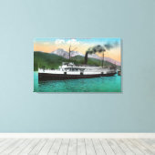 P. C. Co's Steamer "City of Seattle" Canvas Afdruk (Insitu (Houten vloer))