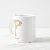P classique nom initial Café Mug (Devant gauche)