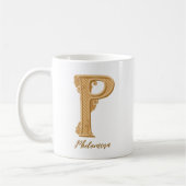 P classique nom initial Café Mug (Gauche)