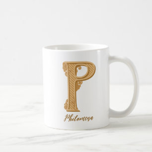 P classique nom initial Café Mug
