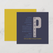 P Collection initiale Bar Mitzvah Invitation (Devant / Derrière)