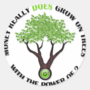 P de 2 Arbre Monétaire autocollant