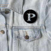 "P" Diamond Bling Button (In situ)