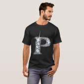 "P" Diamond Bling T-Shirt (Voorkant volledig)