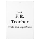 P.E. leraar Klembord (Achterkant)