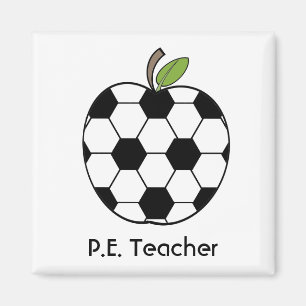P.E. Leraar Voetbal Apple Magnet Magneet