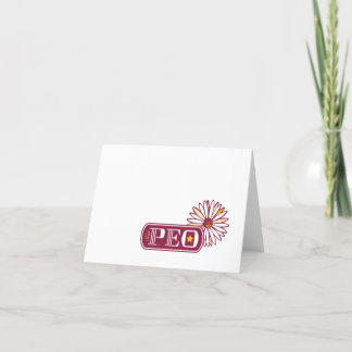 P.E.O.-briefpapier Bedankkaart