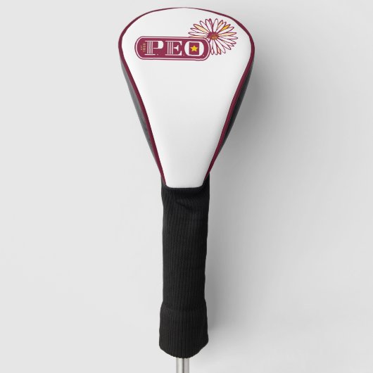 P.E.O. logo Golfheadcover (Voorkant)