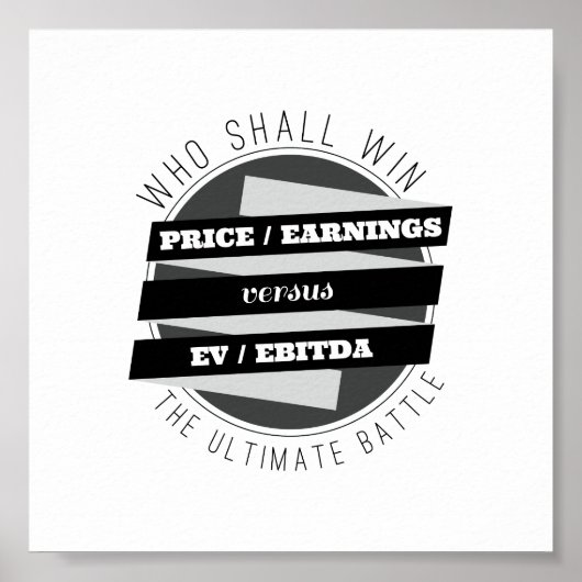 P/E-ratio versus EV/EBITDA-ratio Poster (Voorkant)