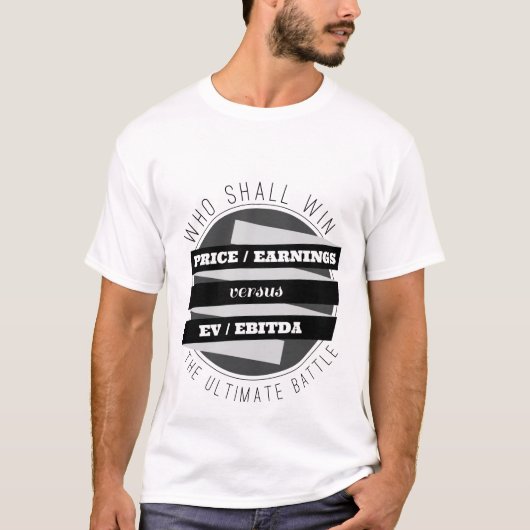 P/E-ratio versus EV/EBITDA-ratio T-shirt (Voorkant)