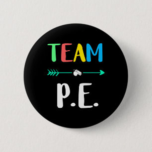 P.E. Schoolleraar per leraar Sterke fysieke thee Ronde Button 5,7 Cm