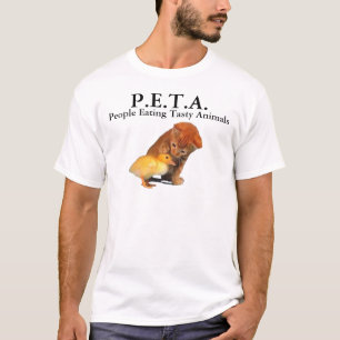 P.E.T.A. Mensen die astdieren eten T-shirt