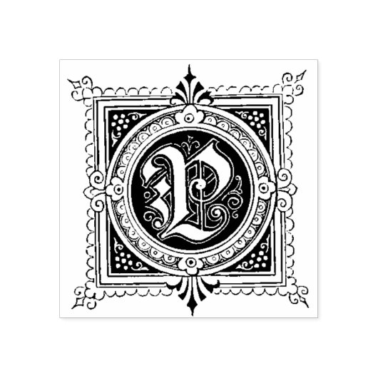 P Eerste brief Rubberstempel (Afrduk)