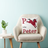 P est pour bébé garçon Peter Coussin de lancer (Chaise)