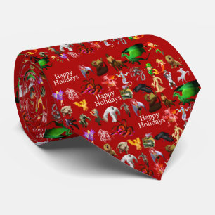 P est pour la Cravate de Noël de Phoenix (Rouge)