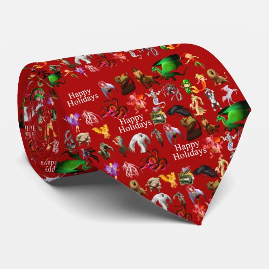 P est pour la Cravate de Noël de Phoenix (Rouge) (Roulé)