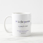P est pour la tasse pourpre d'art d'alphabet (Gauche)