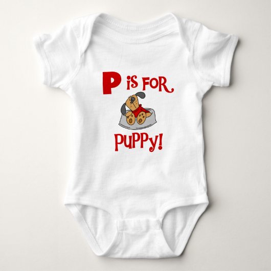 P est pour Puppy Tshirts and Gifts (Devant)
