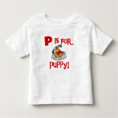 P est pour Puppy Tshirts and Gifts (Devant)