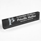 P Faux Diamond Desk Plaque d'identification
